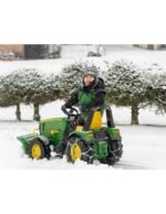 Pedalinis traktorius John Deere Rolly X-trac Premium su kaušu ir guminiais ratais