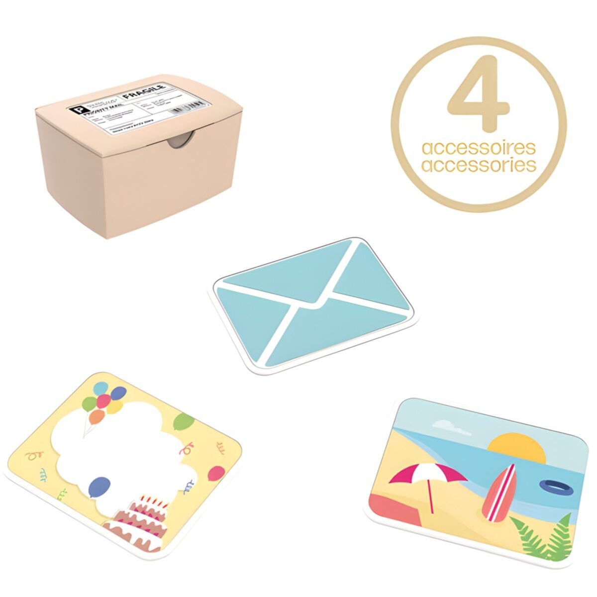 Perdirbto plastiko pašto dėžutė žaidimams su priedais – Paveikslėlis 3