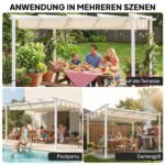 Pergola 3 x 4 m su stumdomu stogu ir UV30+ apsauga – Paveikslėlis 8