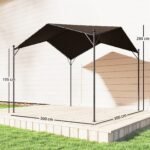 Pergola 3x3m su nuožulniu stogu atspari oro sąlygoms – Paveikslėlis 3