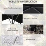 Pergola 3x3m su nuožulniu stogu atspari oro sąlygoms – Paveikslėlis 5