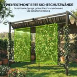 Pergola su įtraukiamu stogu ir 2 privatumo sienelėmis – Paveikslėlis 4