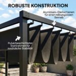 Pergola su įtraukiamu stogu ir 2 privatumo sienelėmis – Paveikslėlis 6