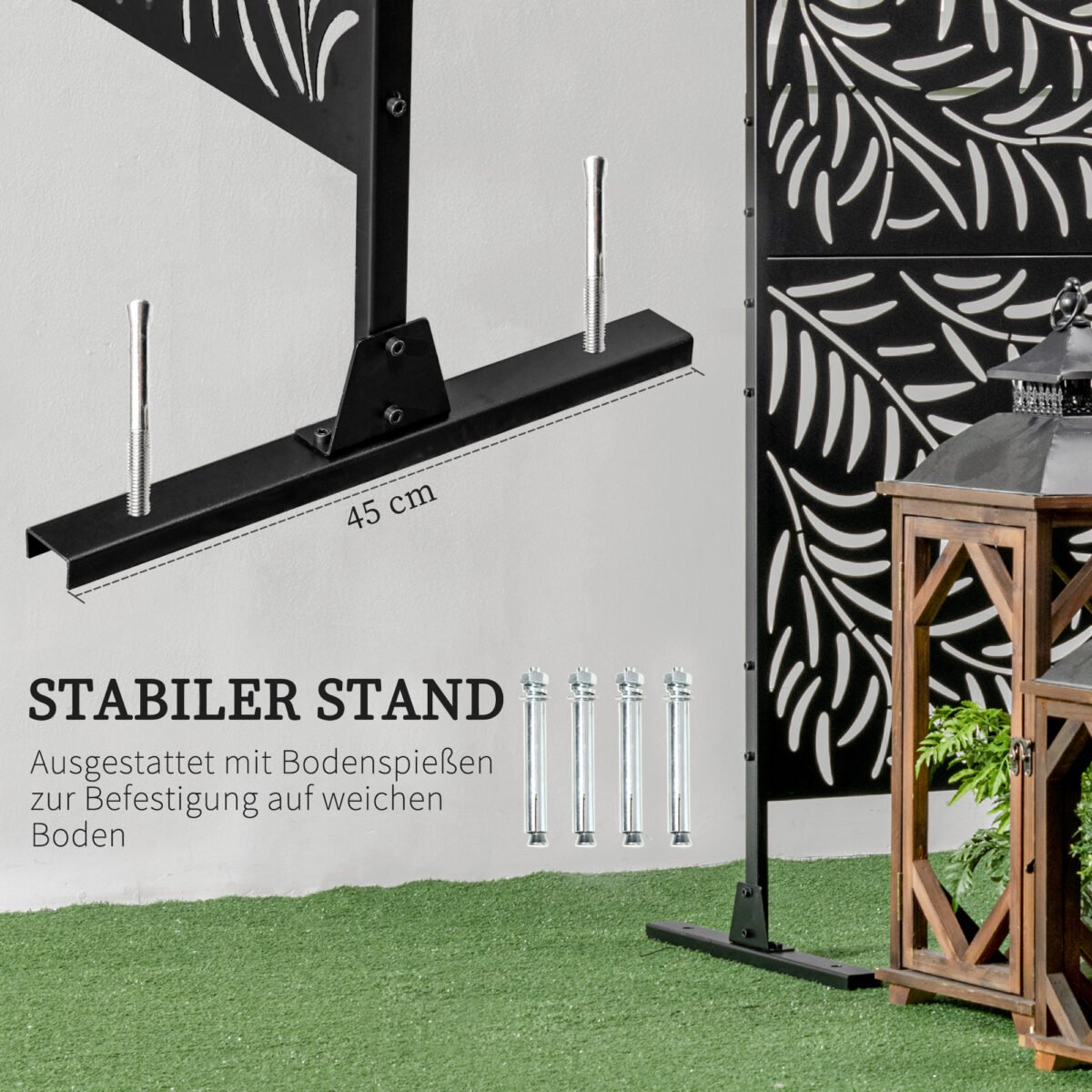 Plieninė lauko privatumo užtvara, atspari oro sąlygoms – Paveikslėlis 5