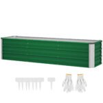 Plieninė pakelta lysvė su 3 sodinimo skyriais ir atviru dugnu