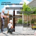 Plieninis sodo įrankių sandėliukas su medžio imitacija ir ventiliacijos angomis
