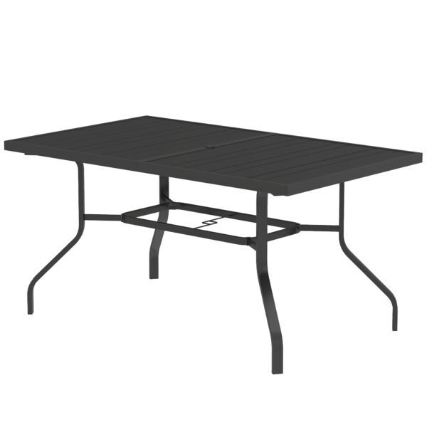 Plieninis sodo stalas 152x90 cm