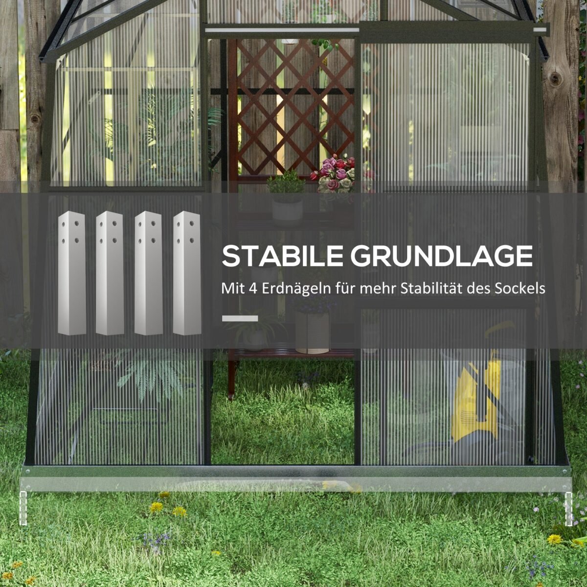 Polikarbonatinis šiltnamis su reguliuojamu stogo langu – Paveikslėlis 5