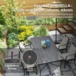 Pripildomas skėčio stovas iki 30 kg su reguliuojamu tvirtinimu 36/38/48 mm kotams – Paveikslėlis 4
