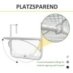 Pusapvalis pakabinamas staliukas balkonui reguliuojamo aukščio – Paveikslėlis 5