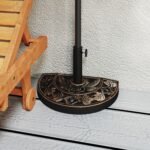 Pusapvalis skėčio stovas su nerūdijančio plieno vamzdžiu Ø3,8-Ø4,8 cm skėčiams – Paveikslėlis 8