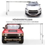 Reguliuojamo aukščio ir vandeniui atspari automobilinė šoninė markizė