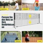 Reguliuojamo aukščio badmintono tinklas su stovu (Juoda)
