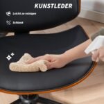 Reguliuojamo aukščio biuro kėdė su lenkto medžio apvalkalu – Paveikslėlis 6