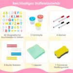 Reguliuojamo aukščio dvipusis molbertas vaikams su magnetine lenta (Natūrali) – Paveikslėlis 2