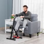 Reguliuojamo aukščio ir ilgio pedalinis treniruoklis kojoms ir rankoms