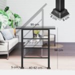 Reguliuojamo kampo laiptų turėklas 1-3 laipteliams – Paveikslėlis 3