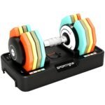 Reguliuojamo svorio hantelis 5-25 kg – taupantis vietą