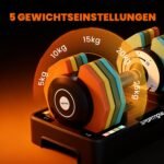 Reguliuojamo svorio hantelis 5-25 kg – taupantis vietą – Paveikslėlis 4