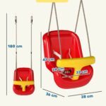 Reguliuojamos vaikiškos sūpuoklės su atlošu ir apsauginiu barjeru – Paveikslėlis 3