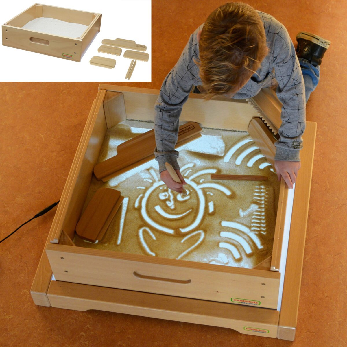 Šviesos stalas piešimui su smėliu ir priedais – Paveikslėlis 3