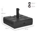 Saulės skėčio stovas, užpildomas iki 40 kg, su rankena – Paveikslėlis 3