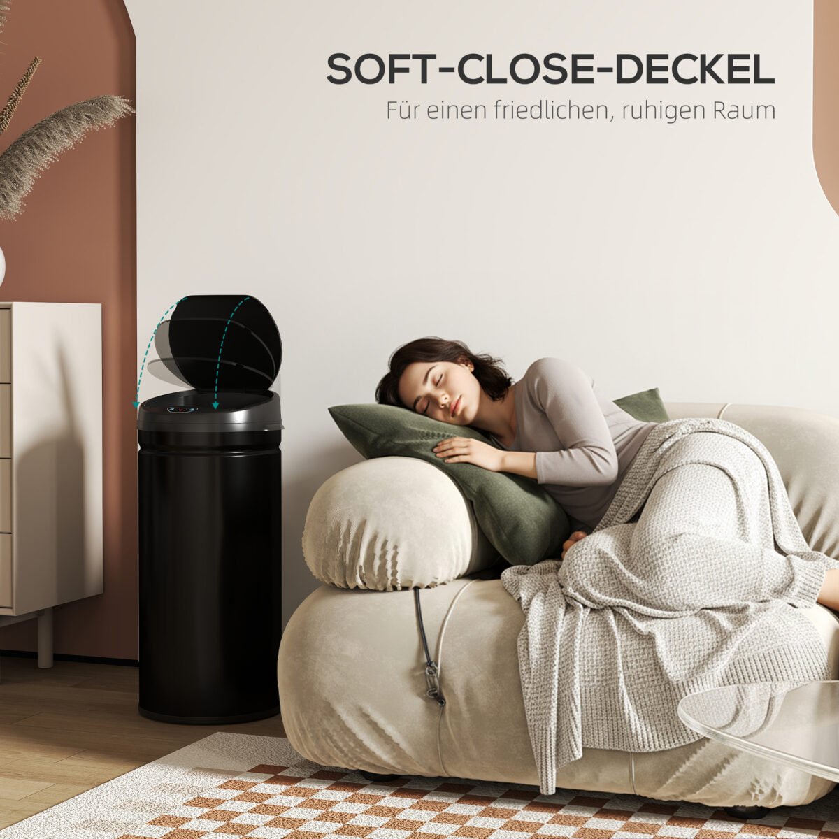 Sensorinė nerūdijančio plieno šiukšliadėžė su švelniu uždarymu, 42 l – Paveikslėlis 7