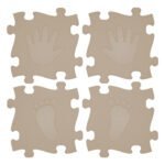 Sensorinis ortopedinis kilimėlis-dėlionė su rankų ir pėdų atspaudais