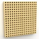 Sieninė edukacinė STEAM lenta su montavimo skydeliu 40x40 cm