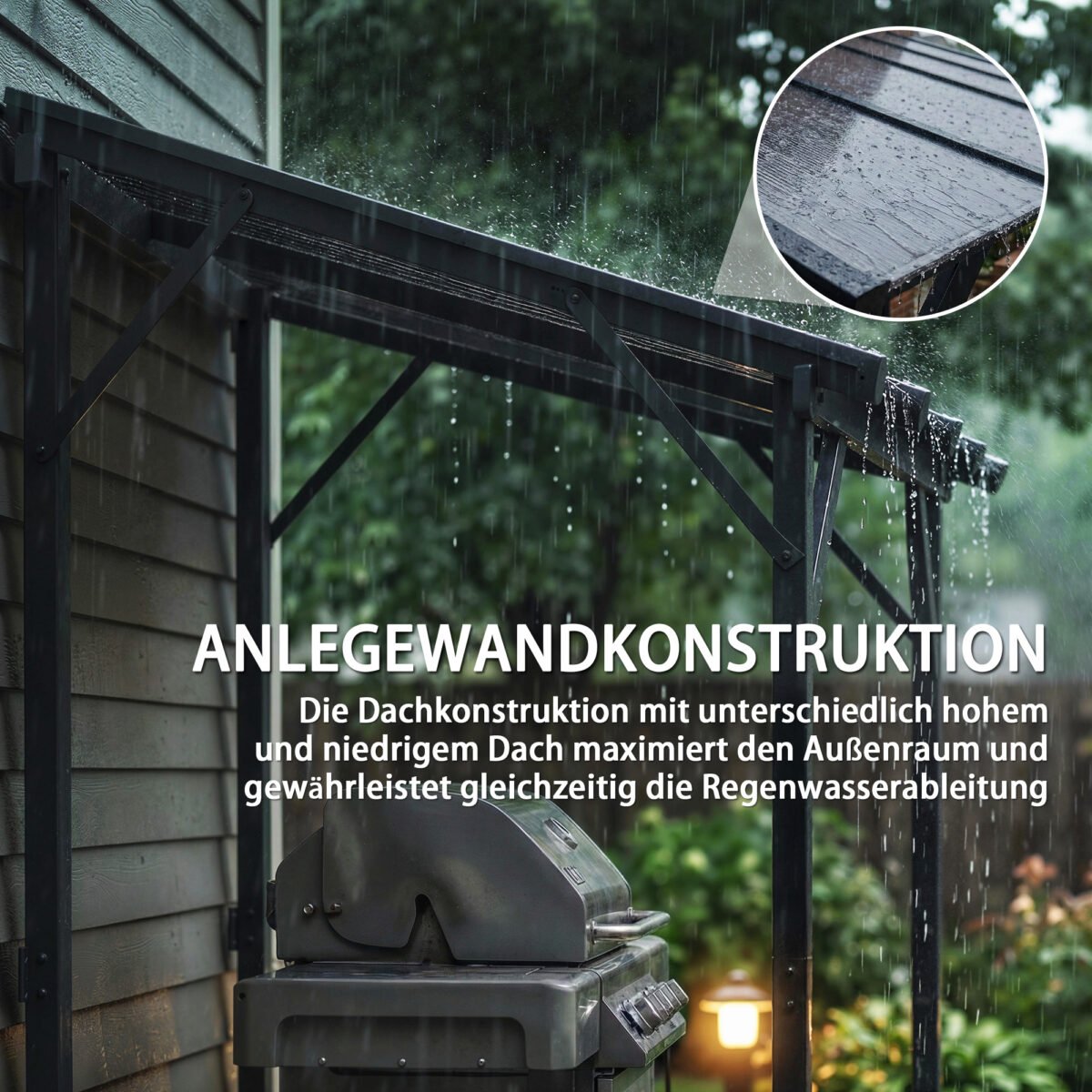 Sieninė grilio pavėsinė su UV apsauga 50% 2,44 x 1,48 m – Paveikslėlis 4