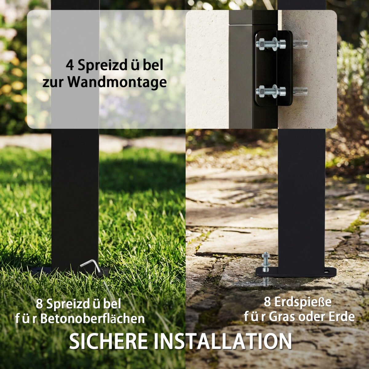 Sieninė grilio pavėsinė su UV apsauga 50% 2,44 x 1,48 m – Paveikslėlis 7