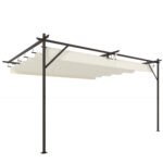 Sieninė pergola su reguliuojama stogo danga 4x3 m