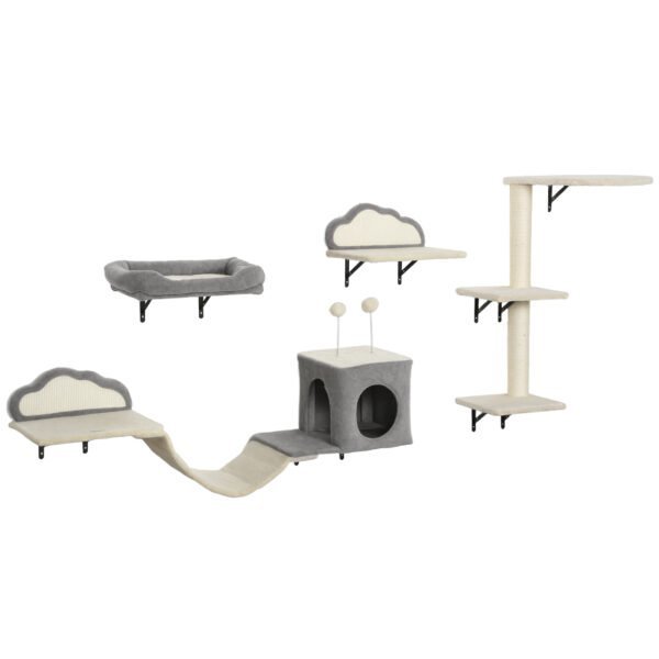 Sieninis modulinis kačių laipiojimo ir draskymo komplektas