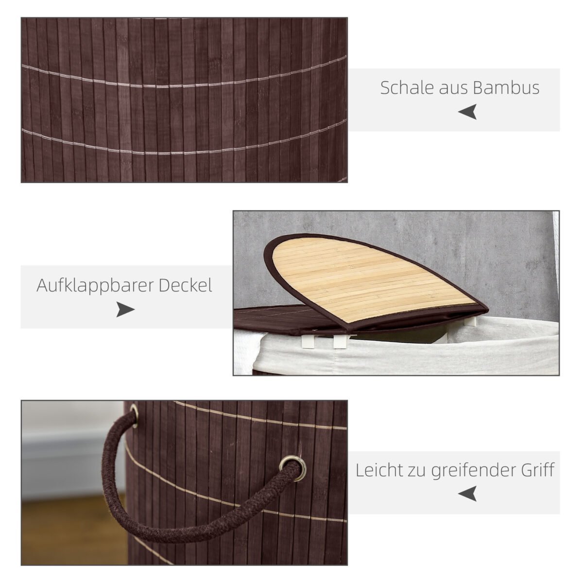 Skalbinių krepšys su 2 skyriais ir 100 l talpos – Paveikslėlis 7