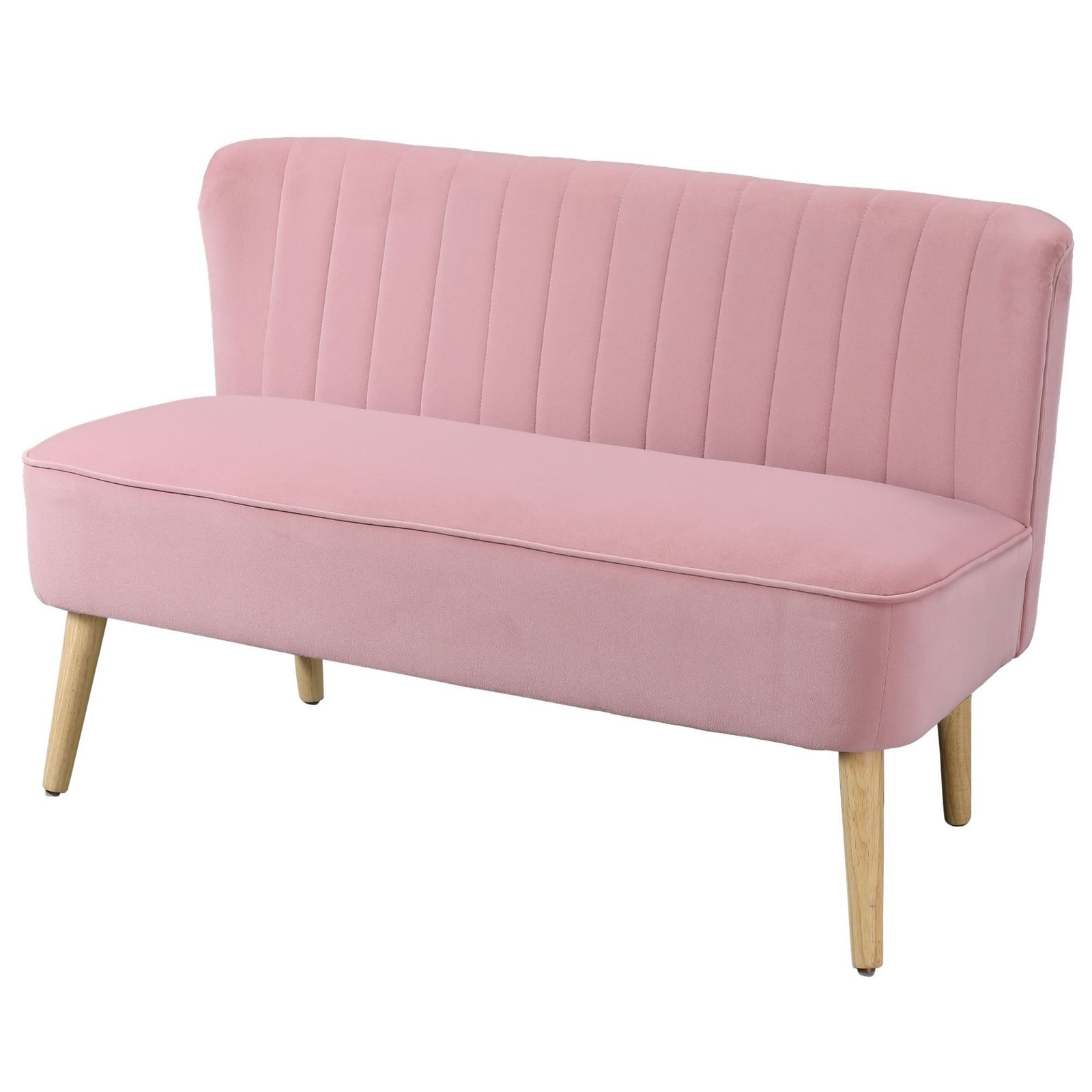 Skandinaviško stiliaus dvivietė audininė sofa