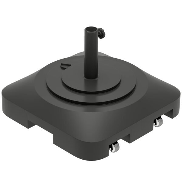 Pripildomas plastikinis skėčio stovas su ratukais