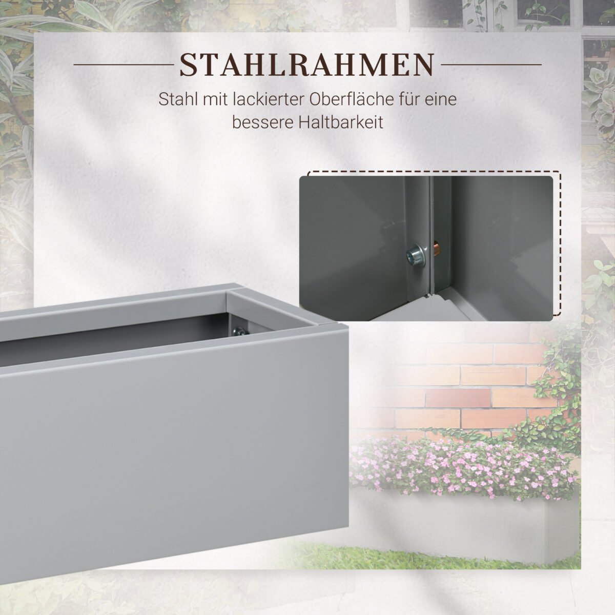 Sodinimo dėžė iš lakuoto plieno atspari oro sąlygoms – Paveikslėlis 5