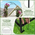 Sodo arka su varteliais ir augalų lentynėlėmis (Juoda) – Paveikslėlis 5