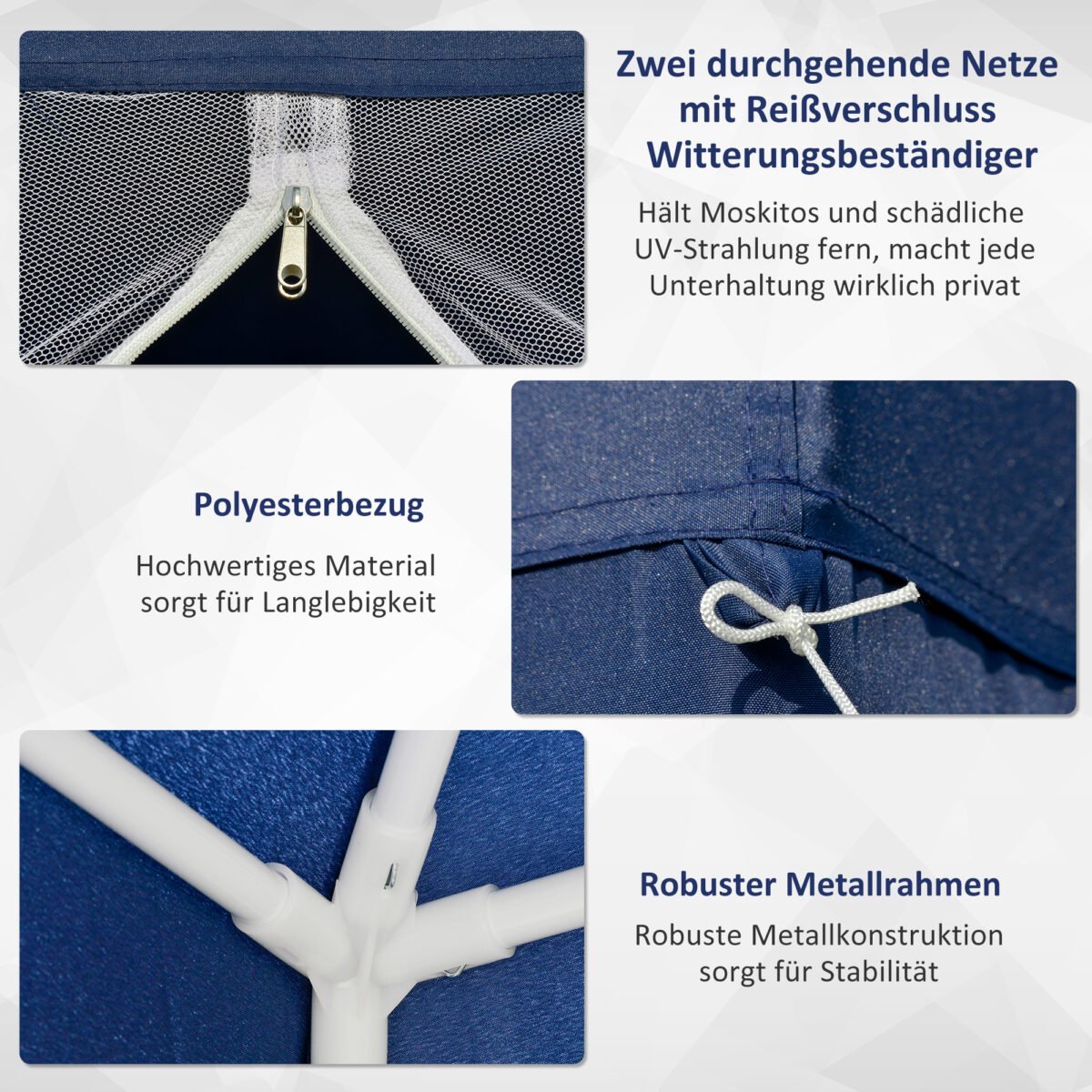 Sodo paviljonas su tinkleliu nuo uodų 3x3 m – Paveikslėlis 5