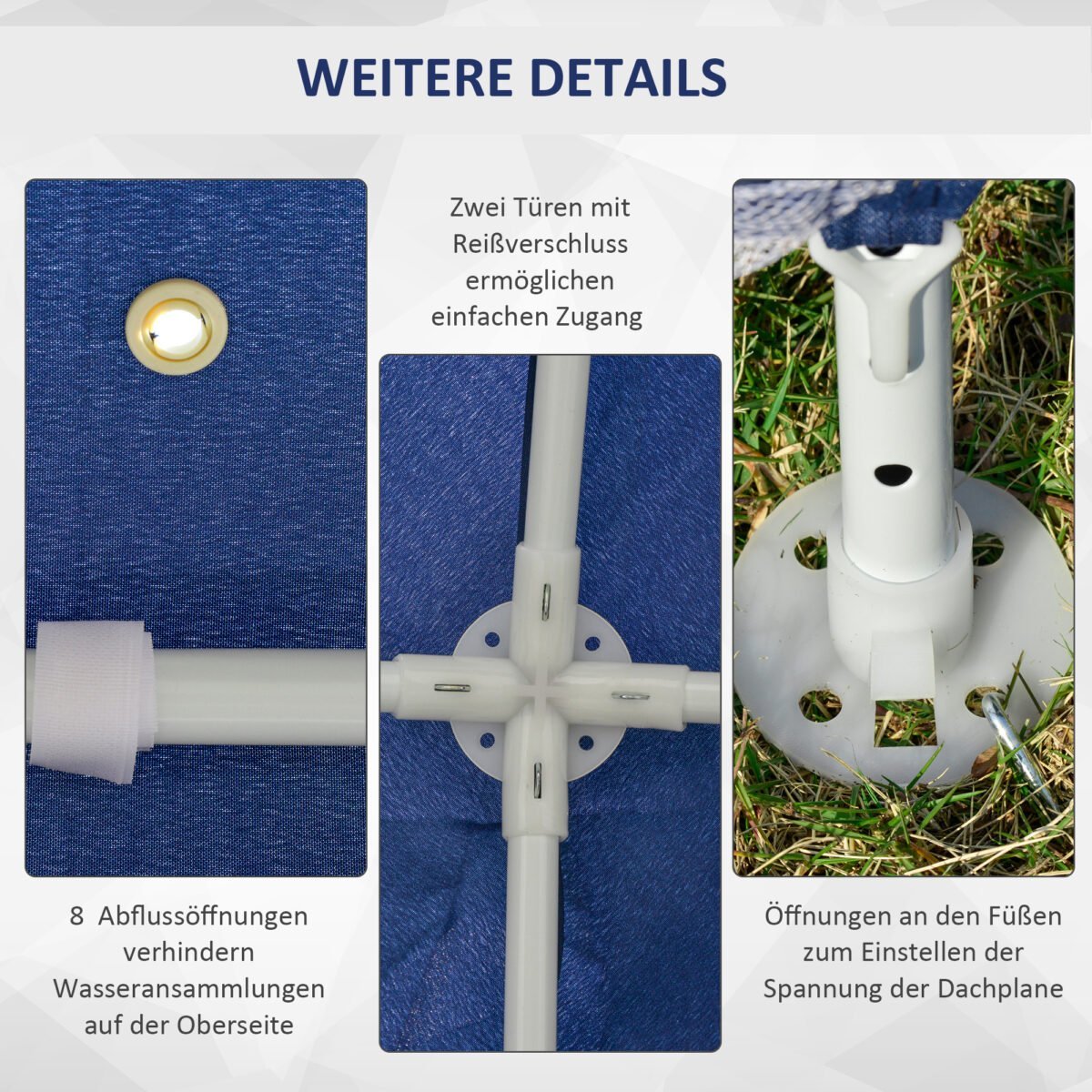 Sodo paviljonas su tinkleliu nuo uodų 3x3 m – Paveikslėlis 6