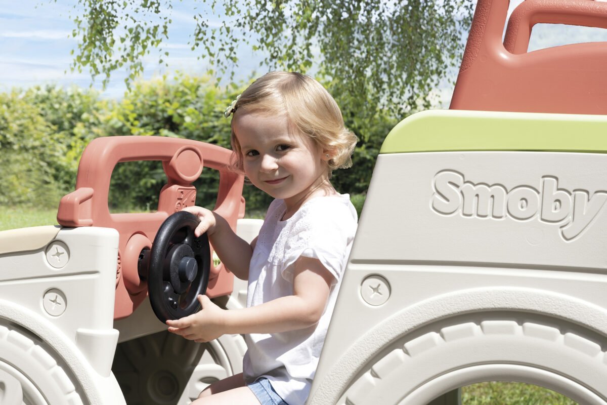 Sodo žaidimų visureigis vaikams su čiuožykla ir smėlio dėže – Paveikslėlis 3