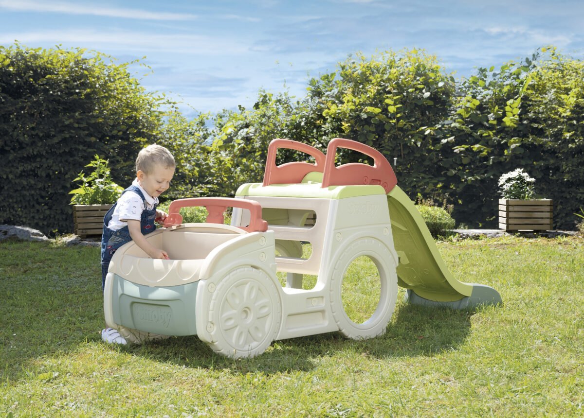 Sodo žaidimų visureigis vaikams su čiuožykla ir smėlio dėže – Paveikslėlis 5