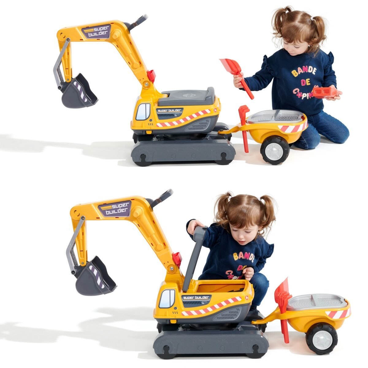 Statybų ekskavatorius su priekaba ir priedais – Paveikslėlis 11