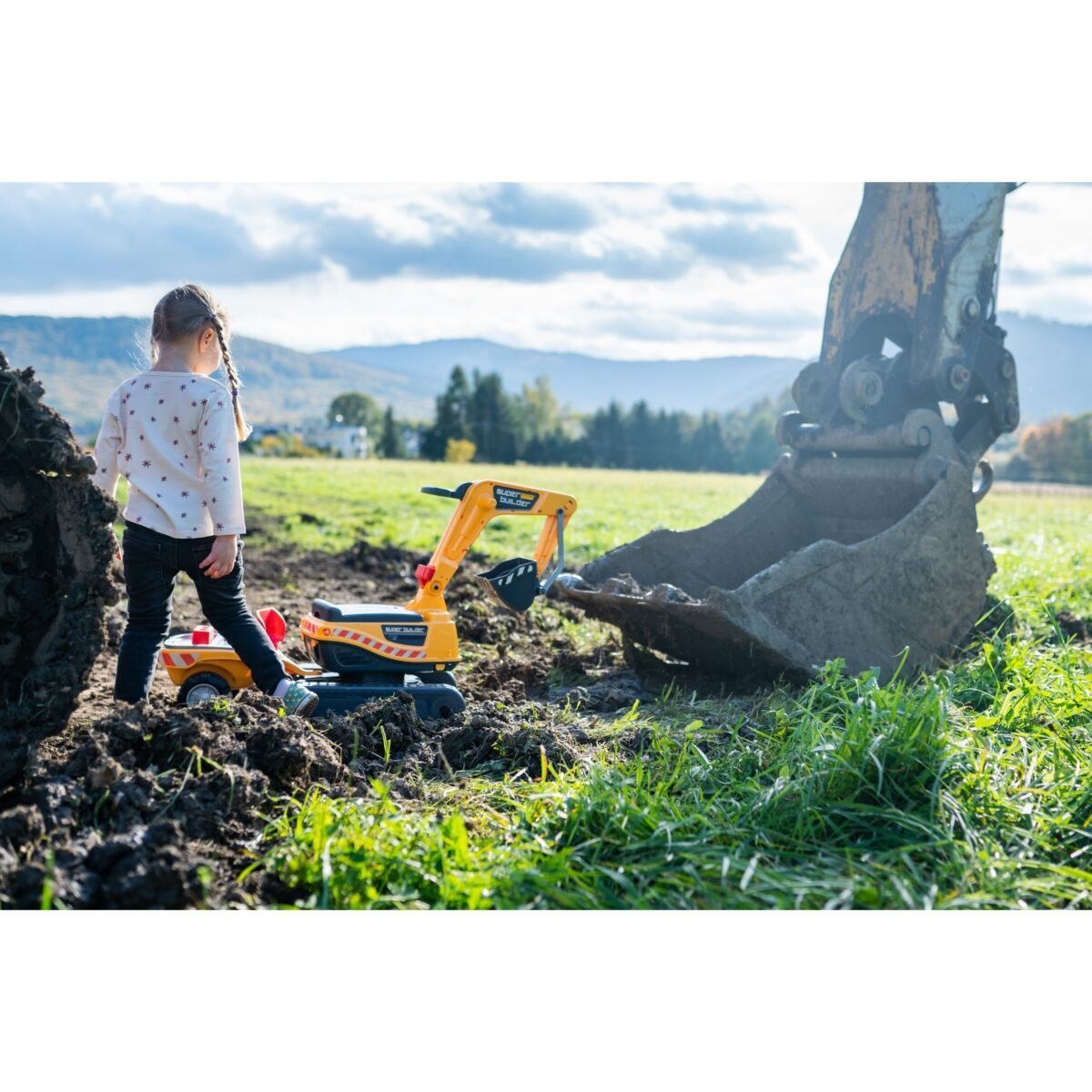 Statybų ekskavatorius su priekaba ir priedais – Paveikslėlis 5