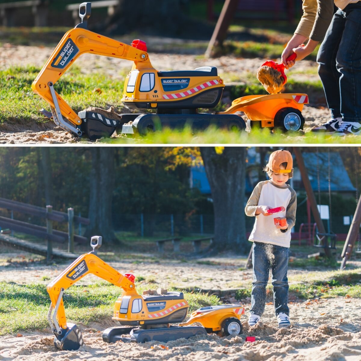 Statybų ekskavatorius su priekaba ir priedais – Paveikslėlis 9