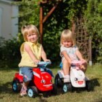 Paspiriamas raudonas traktoriukas su priekaba vaikams nuo 1 metų – Paveikslėlis 2