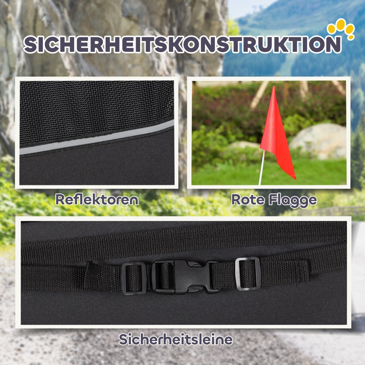 Sulankstoma dviračio priekaba šunims iki 20 kg – Paveikslėlis 8