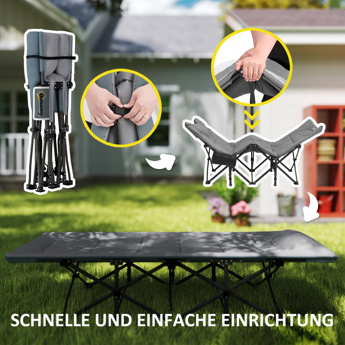 Sulankstoma lova su čiužiniu ir integruota pagalve – Paveikslėlis 7