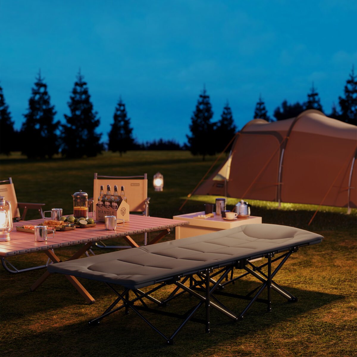 Sulankstoma lova su čiužiniu ir integruota pagalve – Paveikslėlis 8