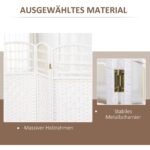Sulankstomas 4 dalių paravanas su popieriaus pynimo panelėmis 160x170 cm – Paveikslėlis 5